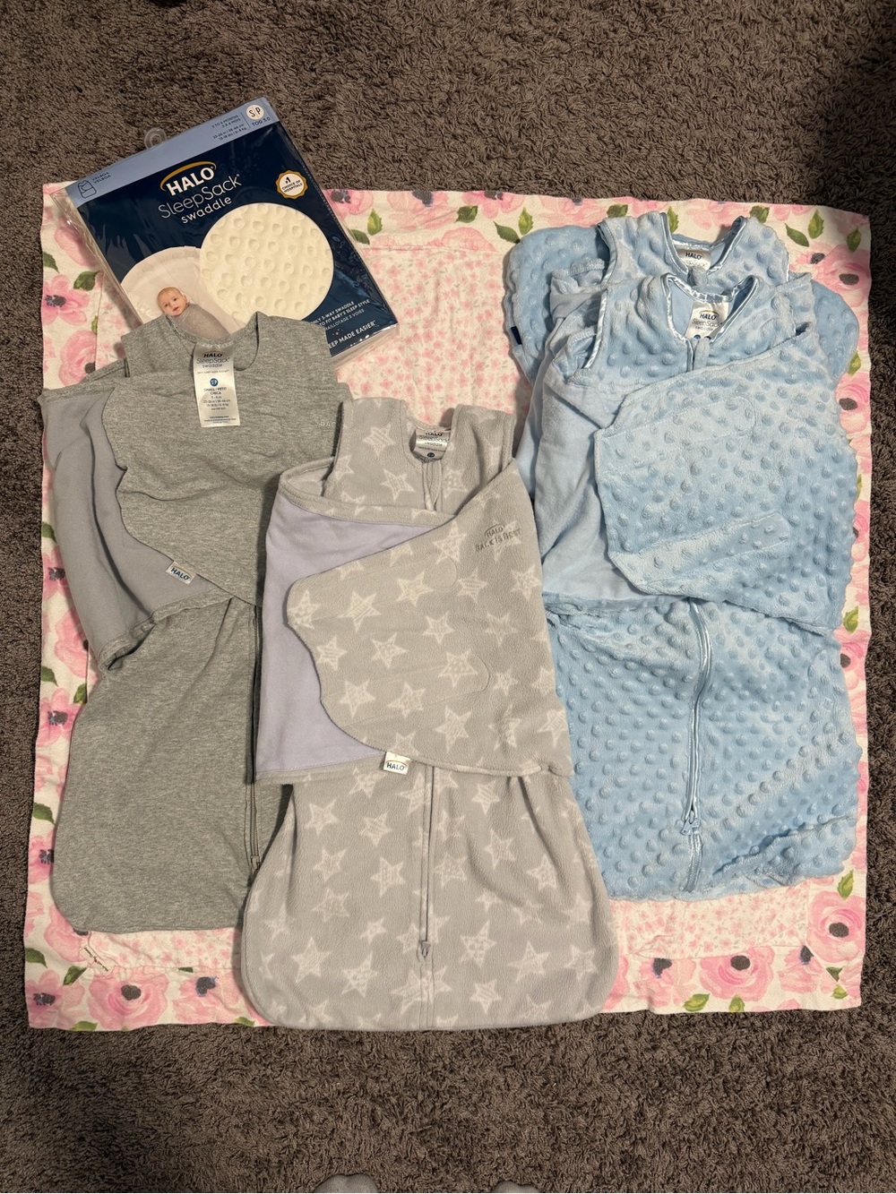 Halo Swaddles, size small 3-6 months